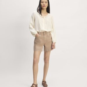 The A-Line Denim Short | Neutral Chanterelle