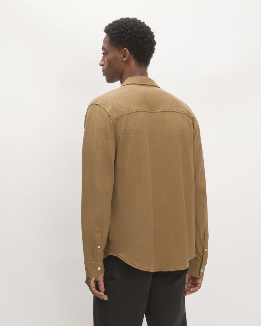 The Long-Sleeve Pique Shirt | Toasted Coconut - Image 6