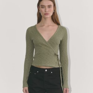 The Cozy Rib Wrap Top | Kalamata