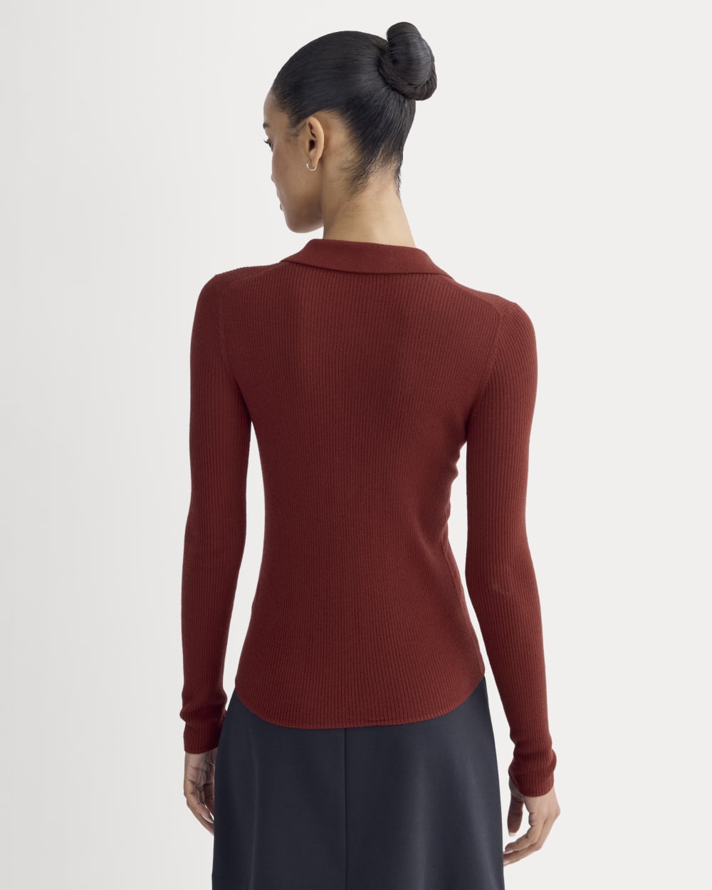The Polo in Ultrasoft Merino | Merlot - Image 5