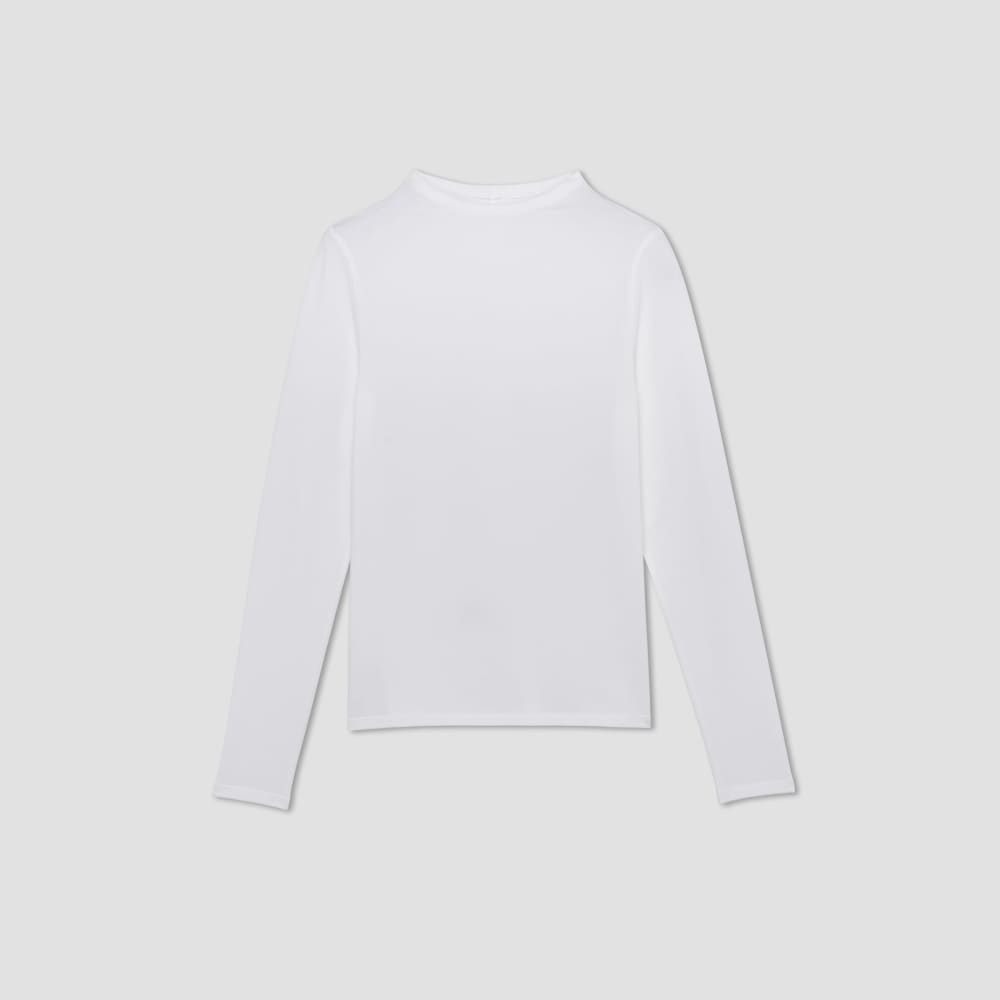 The Supima? Form Funnel Neck Tee | White - Image 2