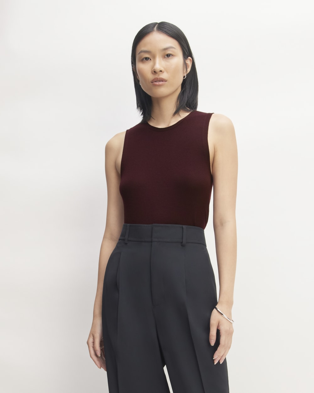 The Tank in Ultrasoft Merino | Burgundy