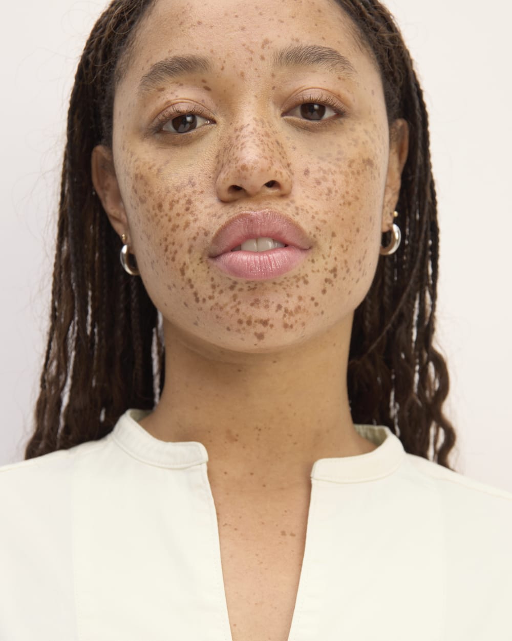 The Long-Sleeve Utility Mini Dress | Bone - Image 4