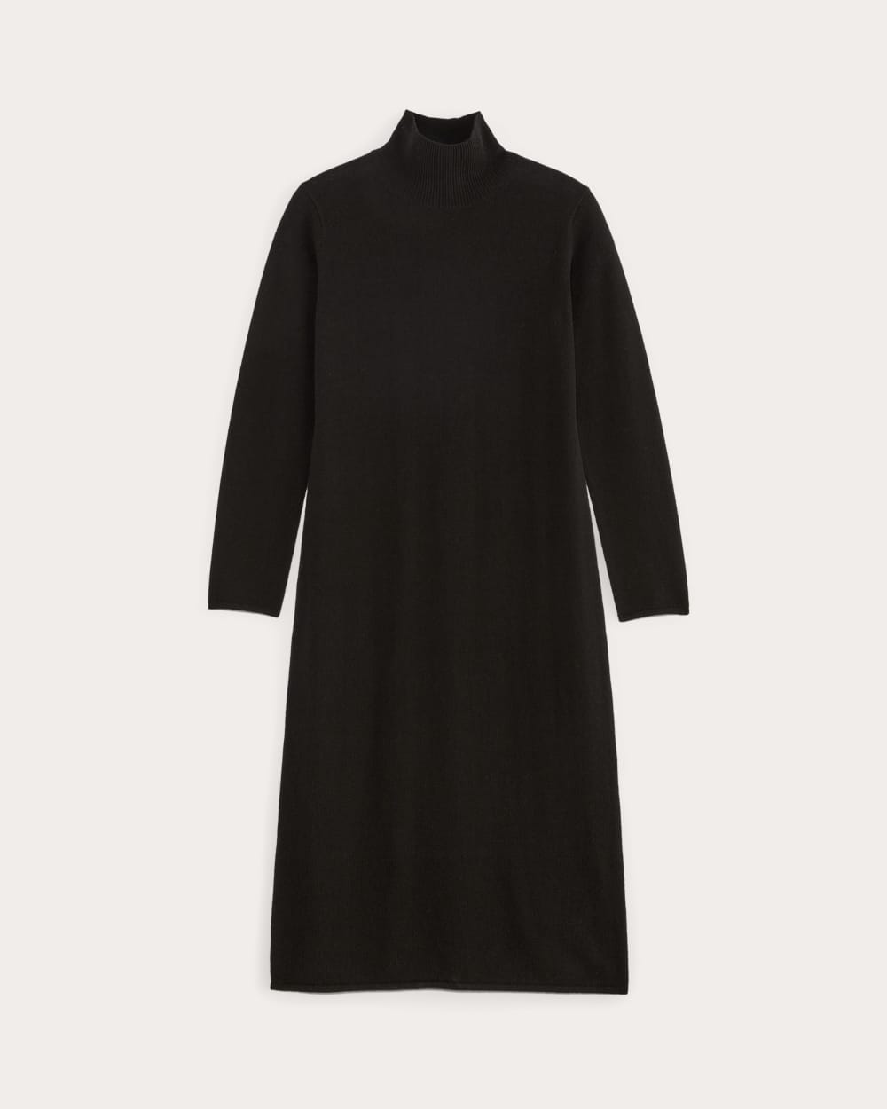 The Turtleneck Sweater Dress in Cashmere | Black - Image 2
