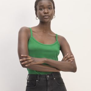 The Supima? Form Spaghetti Strap Cami | Grass Green