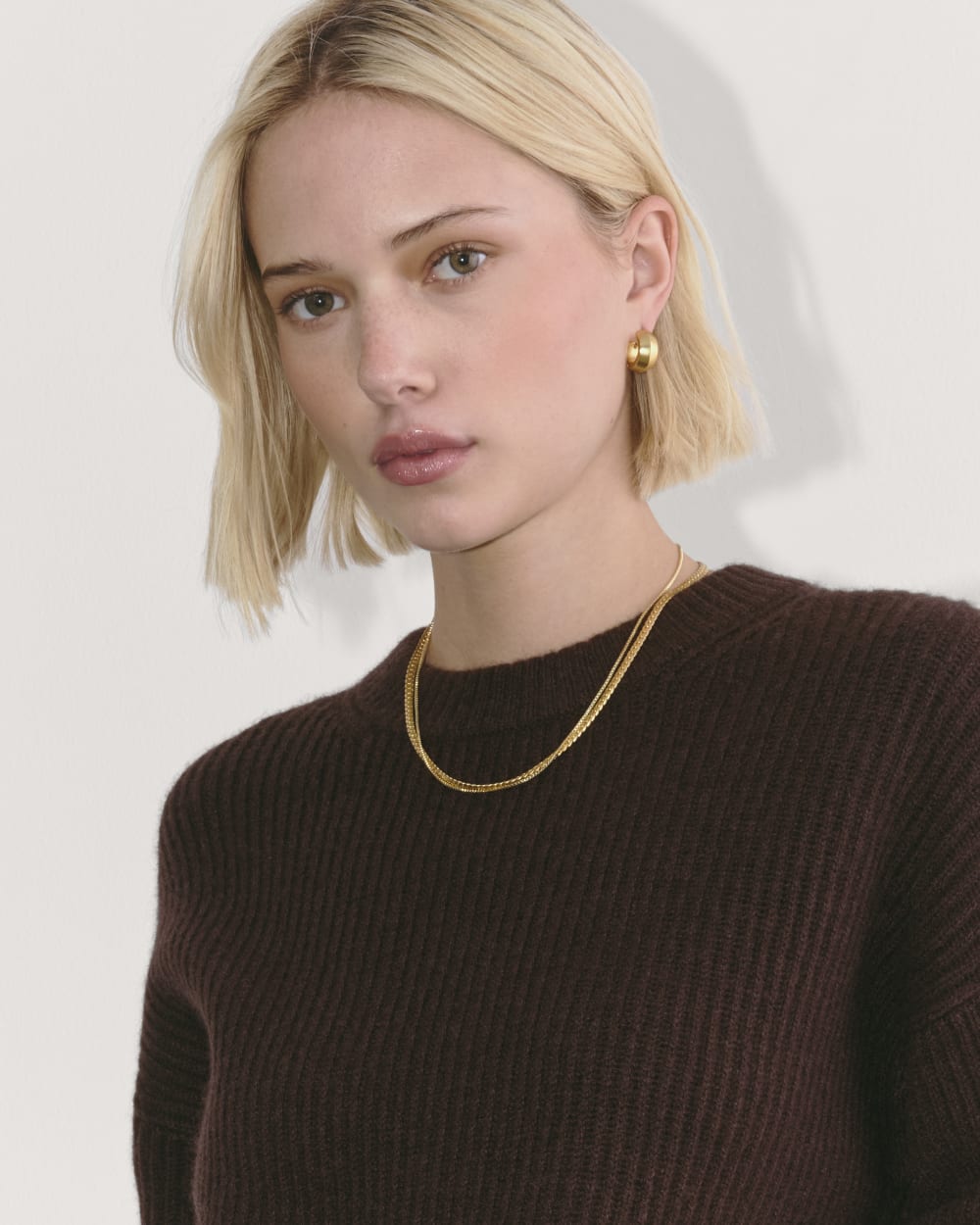 The Cocoon Crew in Wool Cashmere | Americano - Image 4