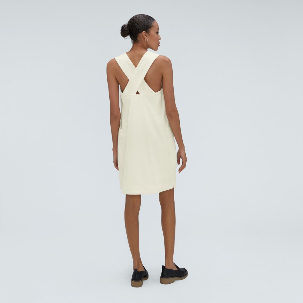 The Cross-Back Apron Mini Dress | Canvas - Image 3