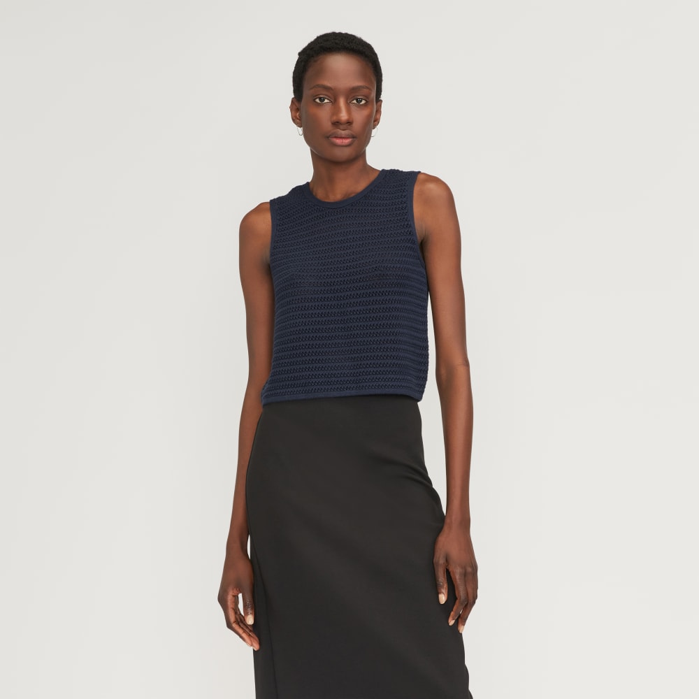 The Crochet Knit Cami | Navy