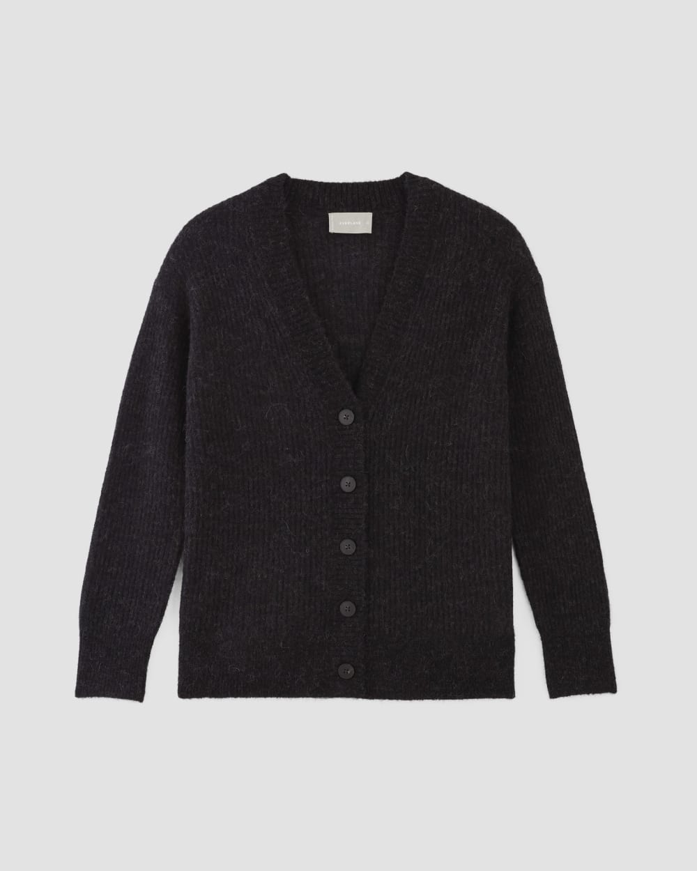 The Alpaca Oversized Cardigan | Heathered Black - Image 2