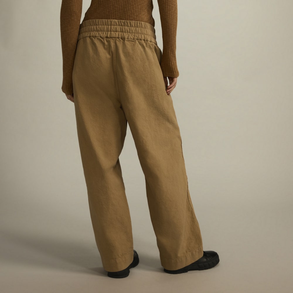 The Canvas Organic Cotton Pull-On Pant | Cappuccino - Image 3