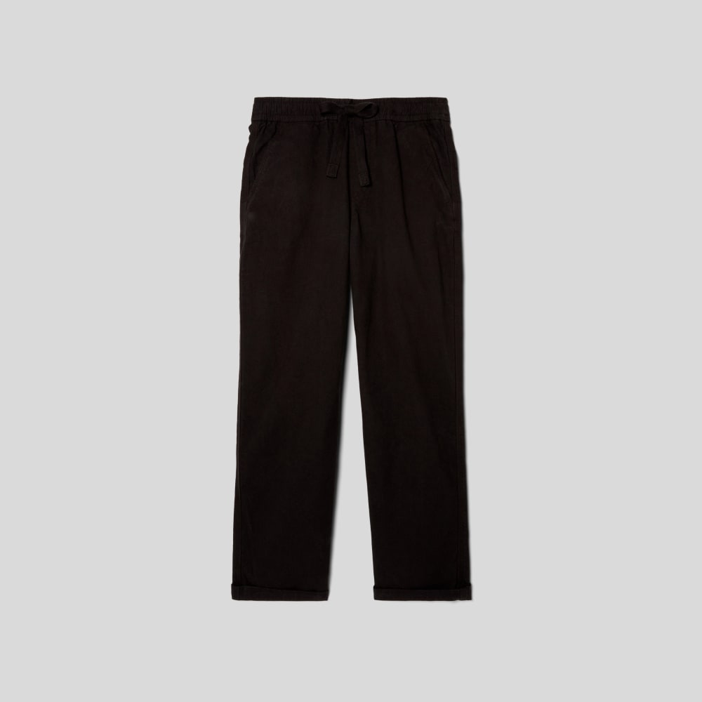 The Canvas Organic Cotton Drawstring Pant | Black - Image 2