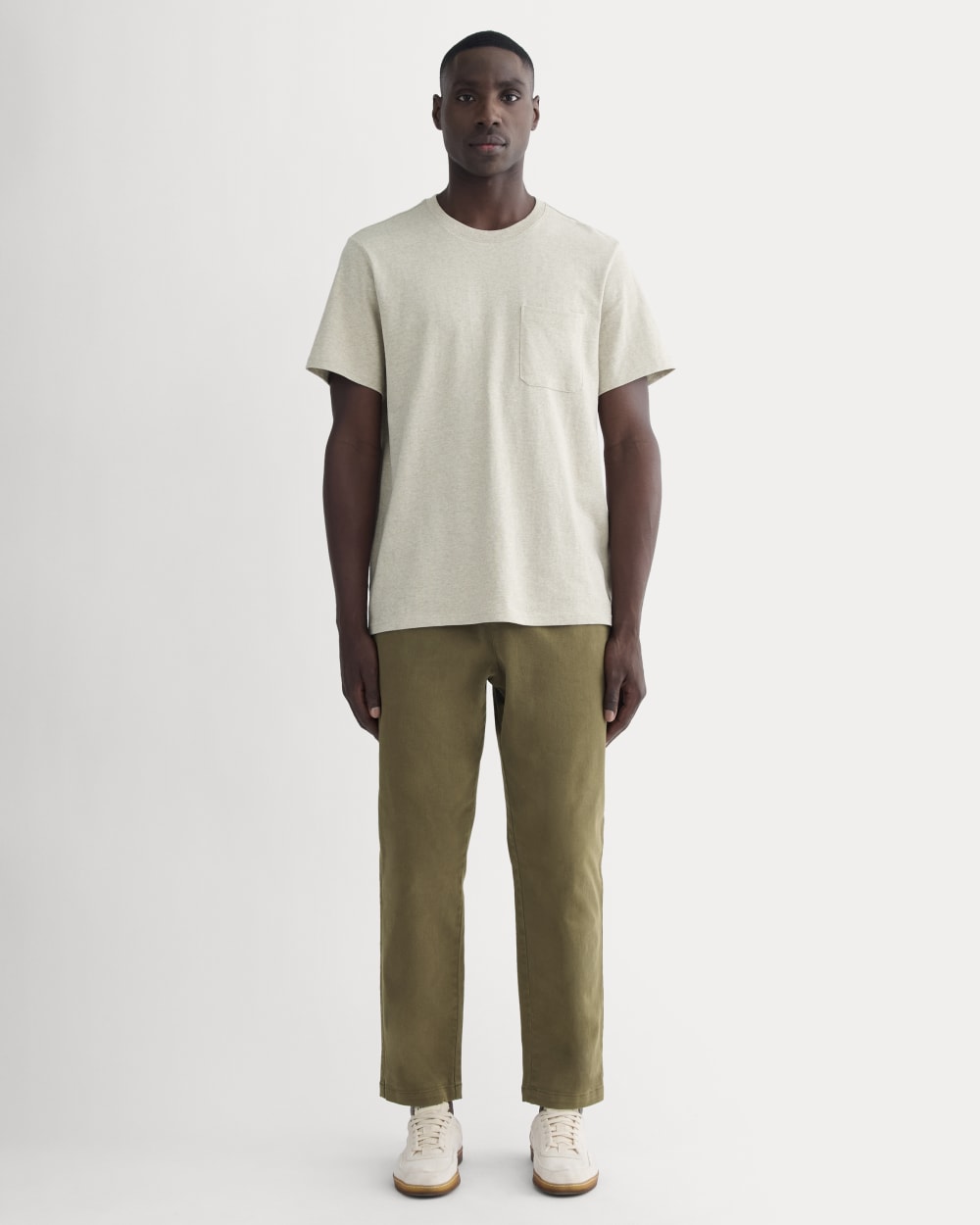 The Premium-Weight Pocket Tee | Uniform | Heather Oatmeal - Image 3