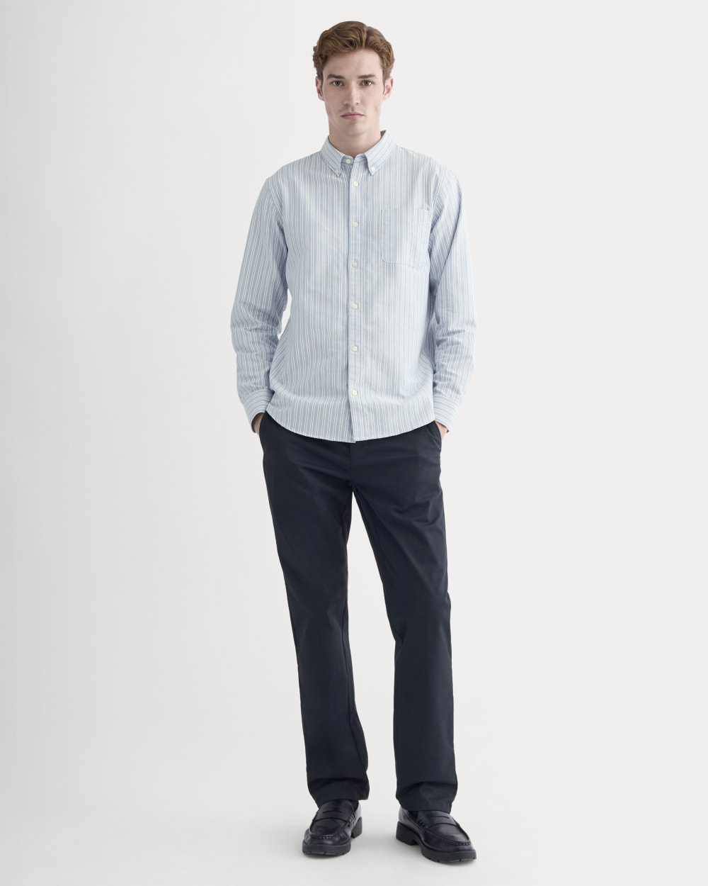 The Slim Oxford Shirt | Summer Sky Stripe | Standard - Image 3