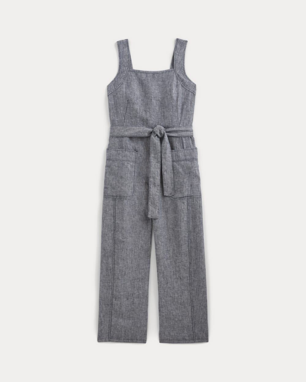 The Utility Coverall in Linen | Navy Chambray - Image 2