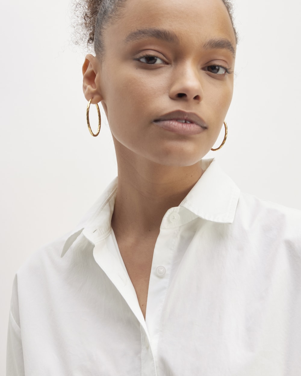 The Supima? Cotton Midi Shirt Dress | White - Image 3