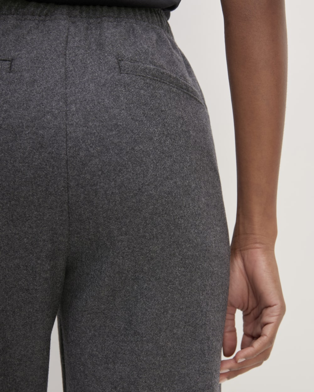The Wool Flannel Pull-On Pant | Heather Charcoal - Image 5