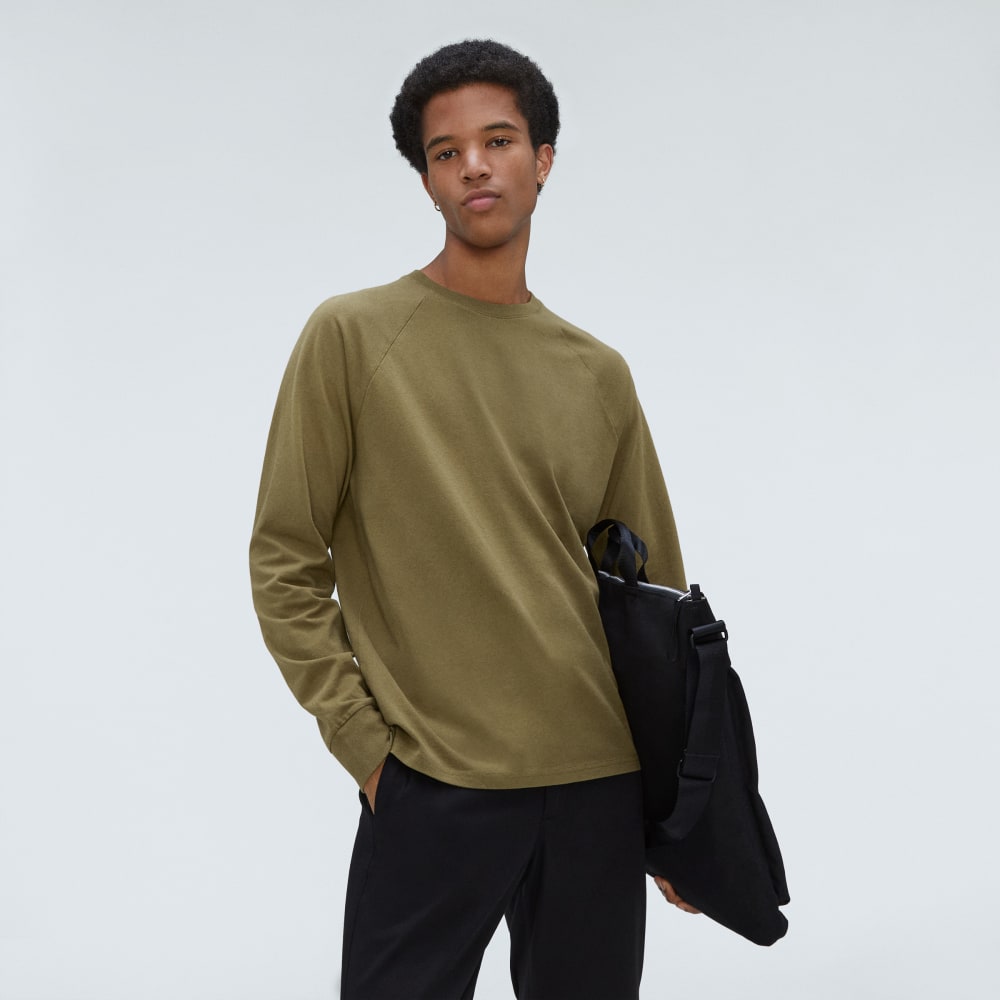 The Premium-Weight Long-Sleeve Crew | Uniform | Olive - Image 5