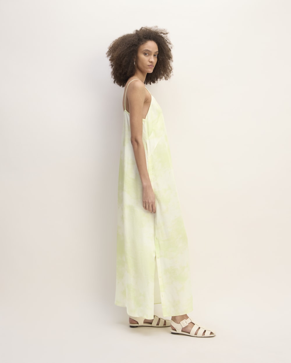 The Everlane x Marques' Almeida Satin Tie-Dye Dress | Seafoam Tie-Dye - Image 3