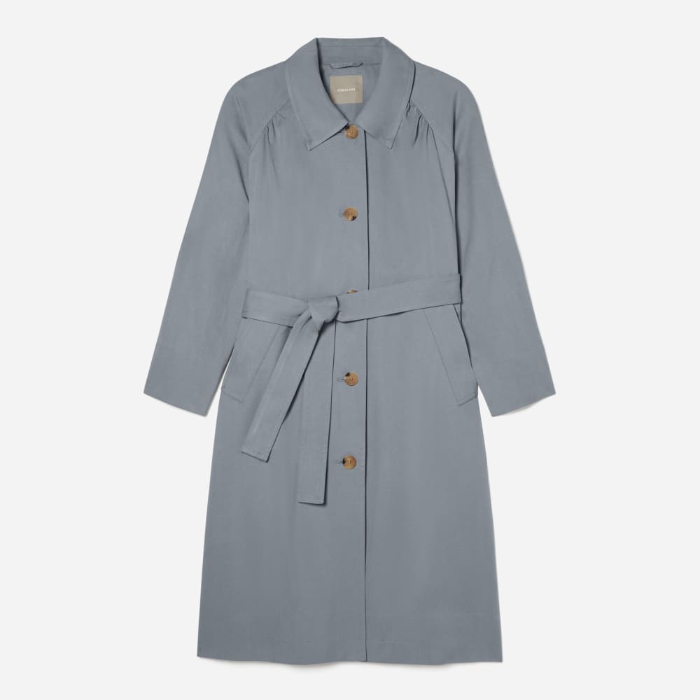 The Gathered Drape Trench | Smoke