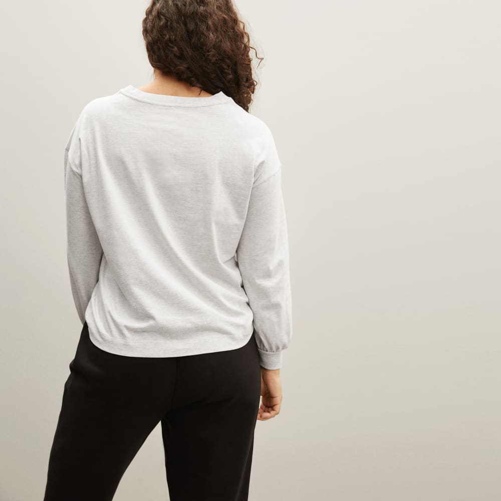 The Organic Cotton Long-Sleeve Tee | Heathered Grey - Image 5