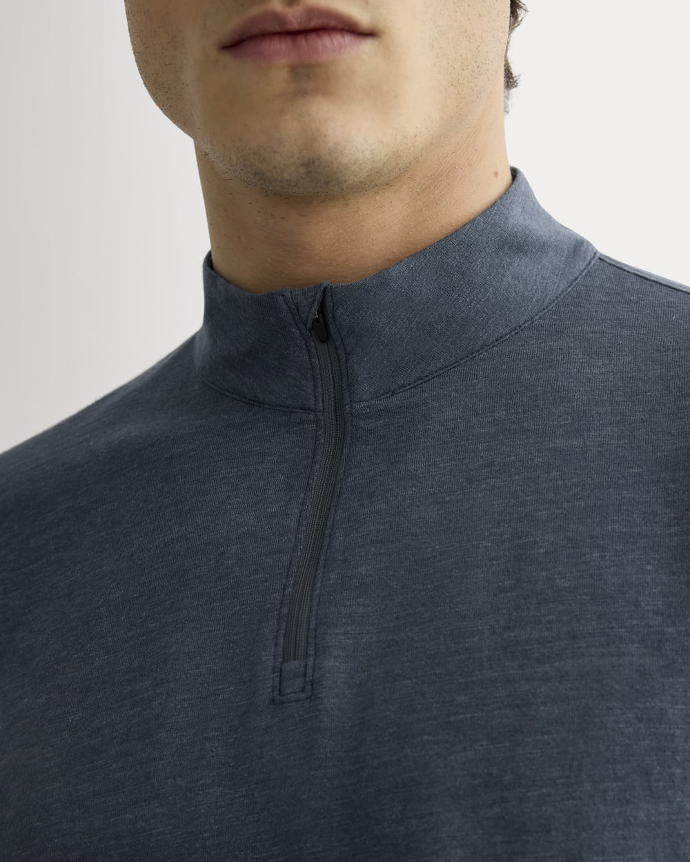 The Rec Quarter-Zip | Heathered Navy - Image 4