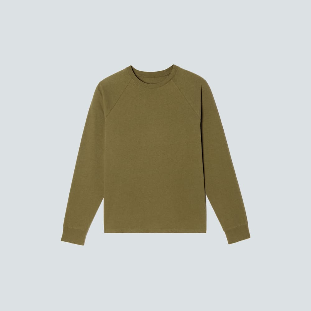The Premium-Weight Long-Sleeve Crew | Uniform | Olive - Image 2