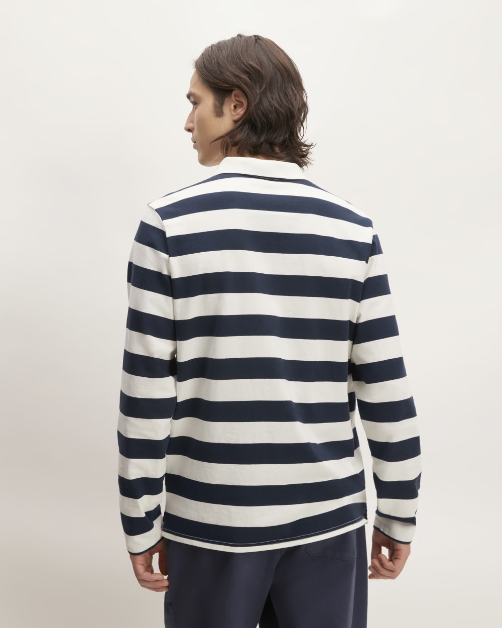 The Premium-Weight Rugby Shirt | Navy / Bone - Image 6