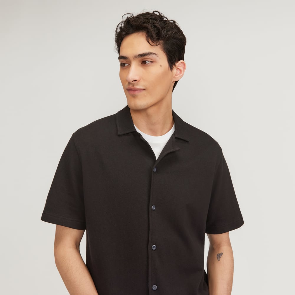 The Pique Short-Sleeve Shirt | Black - Image 5