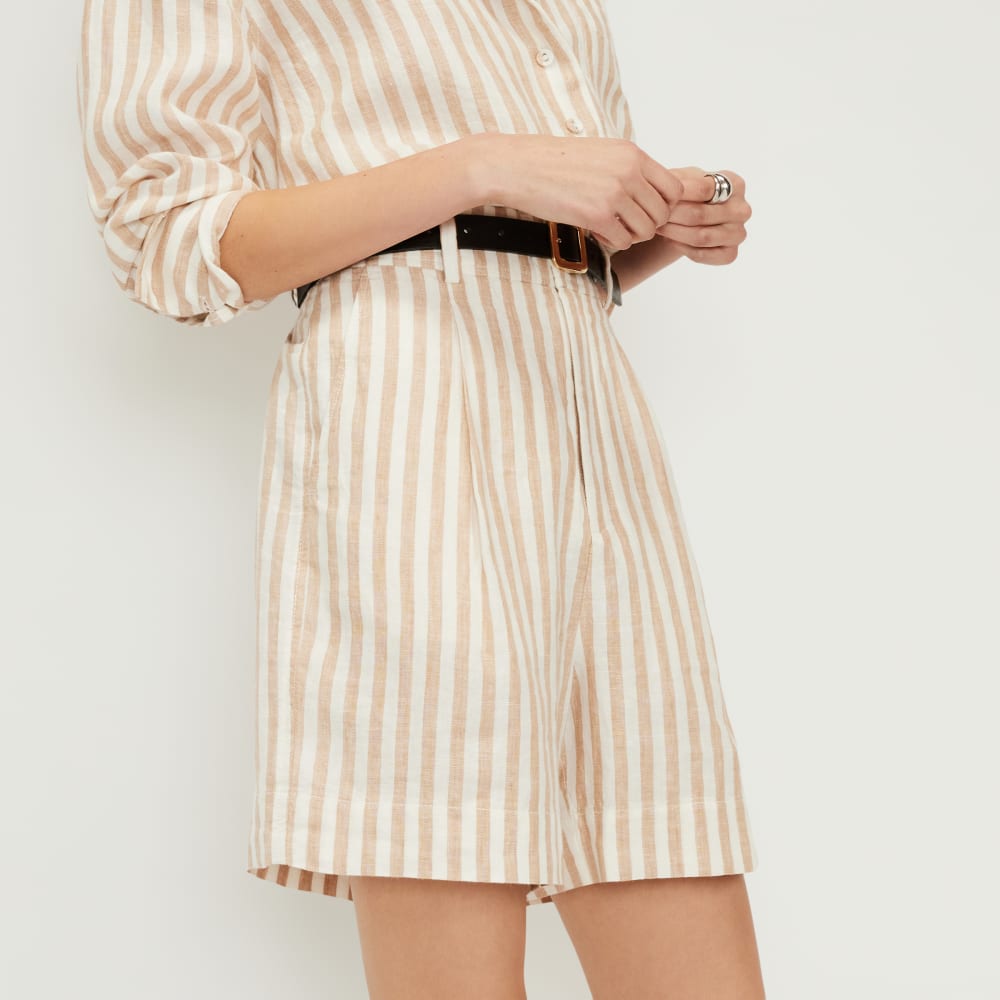 The Linen Way-High® Drape Short | Bone / Caramel - Image 4