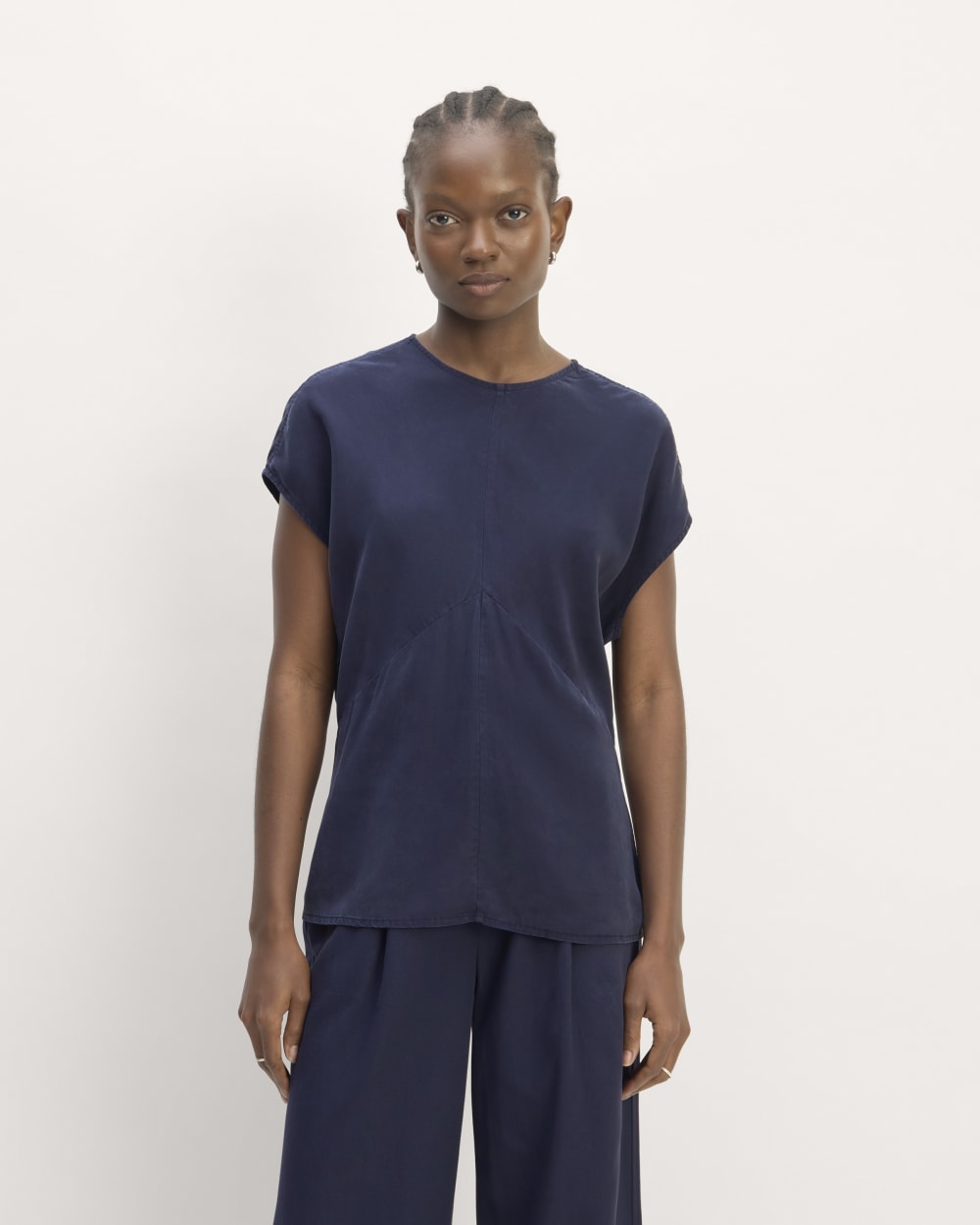 The Drape Top in Butterlite | Navy