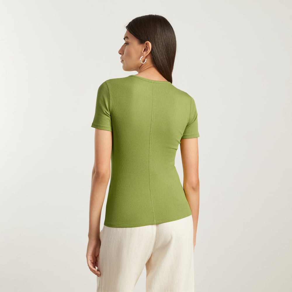 The Pima Micro-Rib Crew Tee | Pepper - Image 3