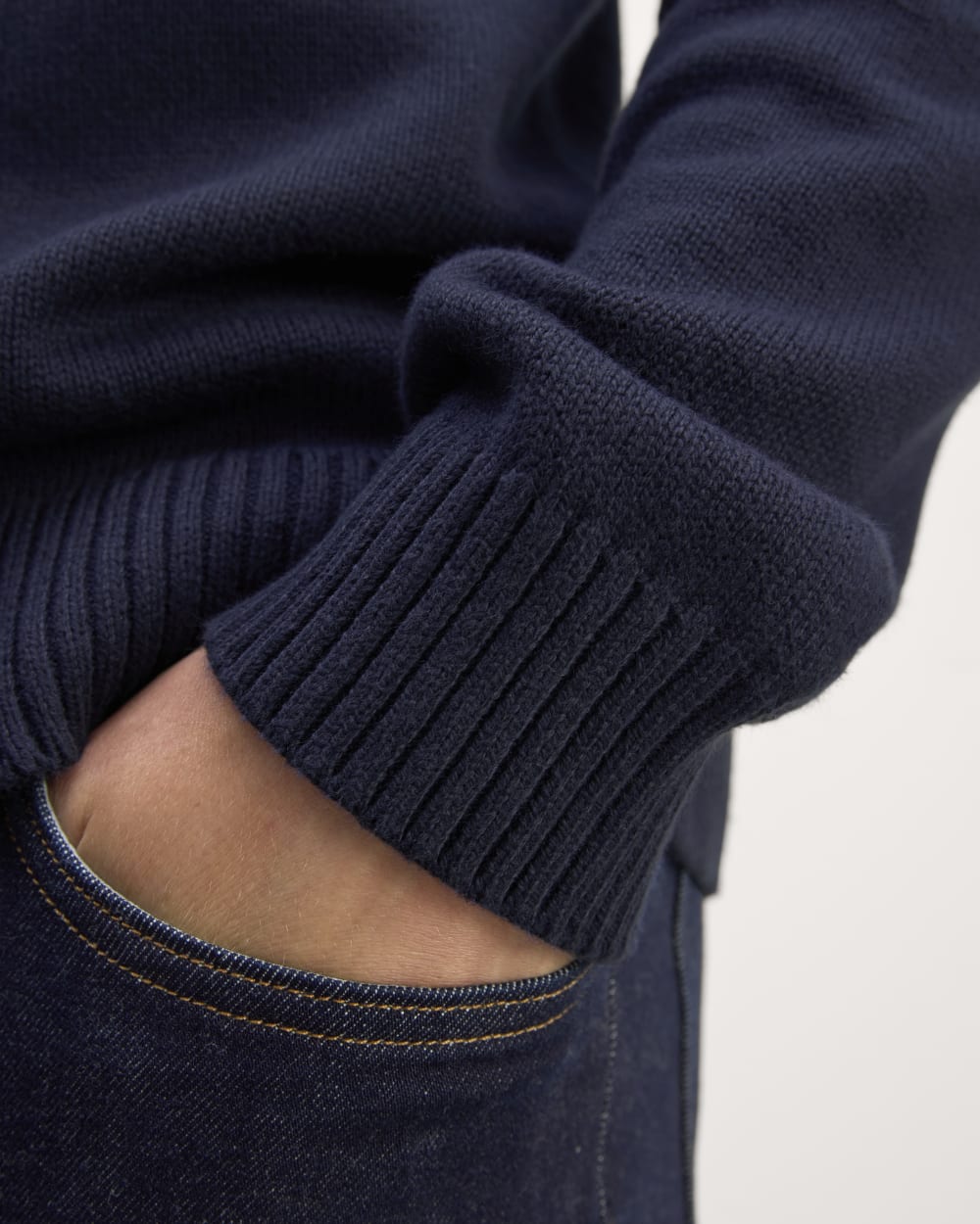 The Classic Sweater in Everyday Cotton | Navy - Image 5