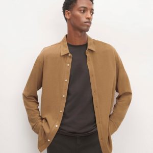 The Long-Sleeve Pique Shirt | Toasted Coconut