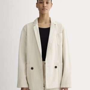 The Denim Chore Blazer | Garment-Dyed Sand