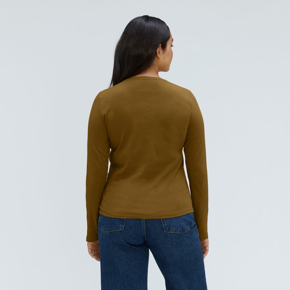 The Organic Cotton Long-Sleeve Crew | Tapenade - Image 3