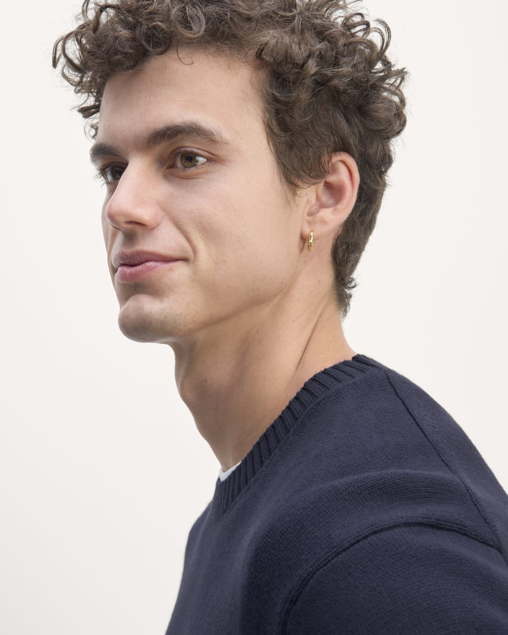 The Classic Sweater in Everyday Cotton | Navy - Image 4