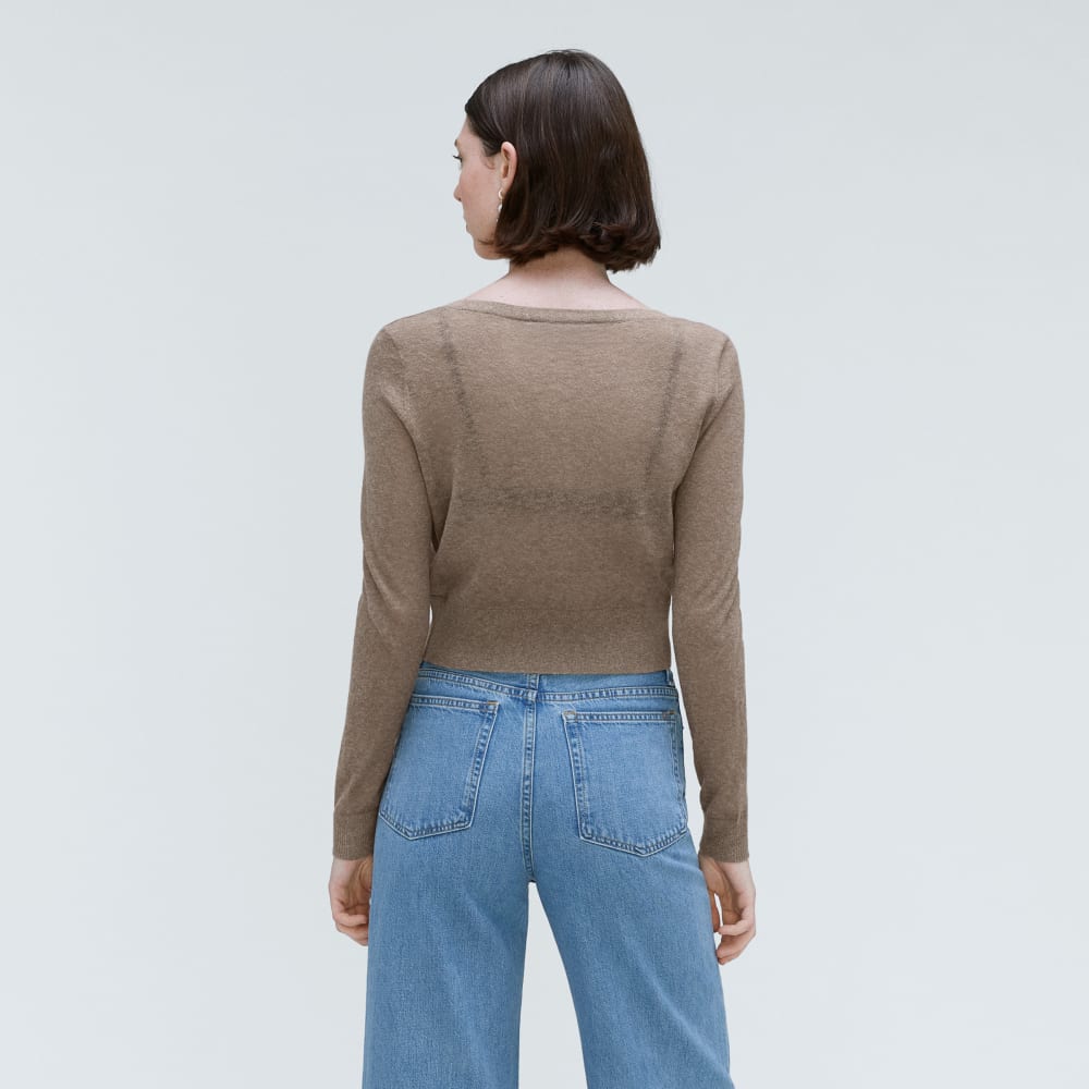 The Featherweight Alpaca Cardigan | Taupe Grey - Image 3