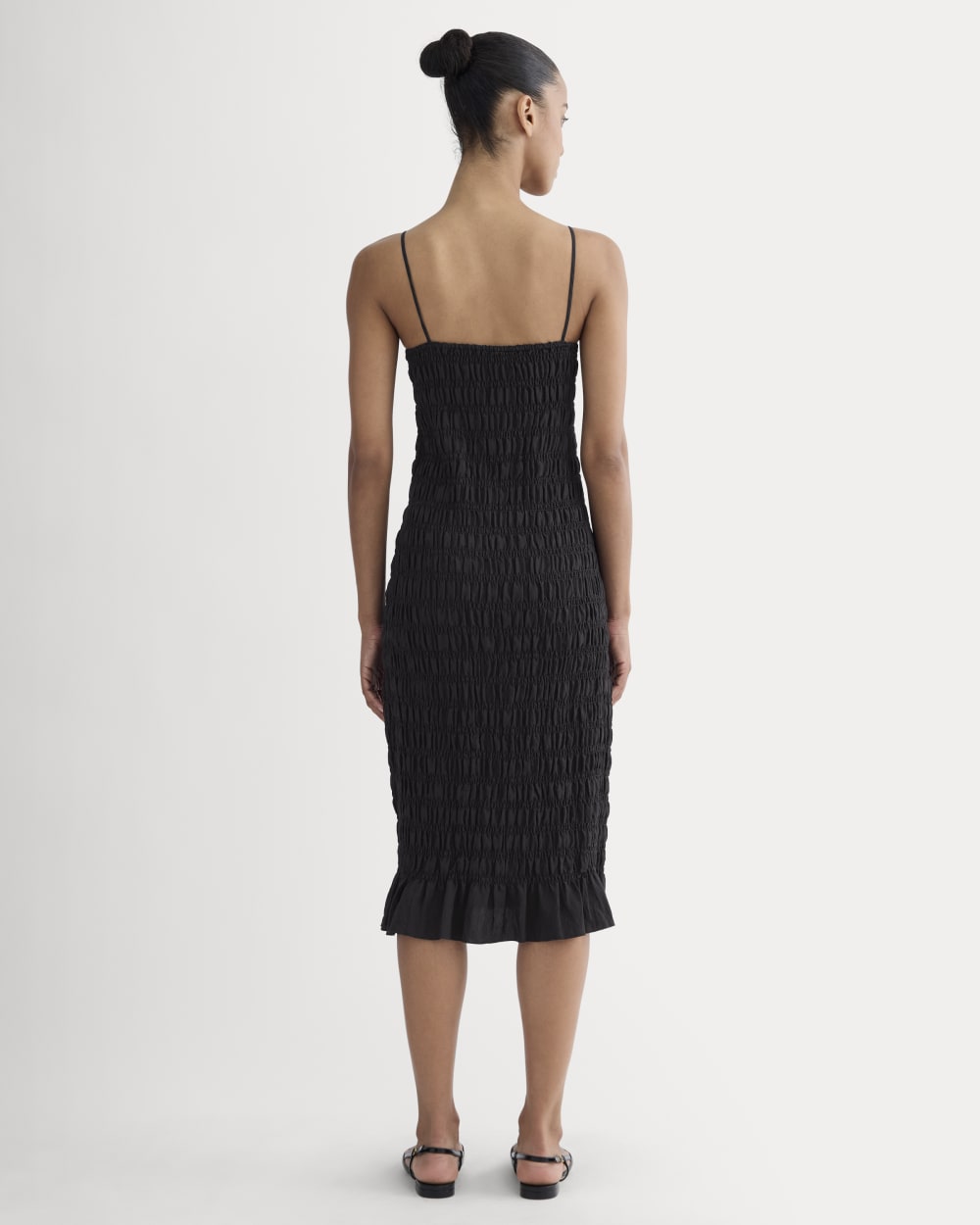 The Smocked Column Dress | Black - Image 4
