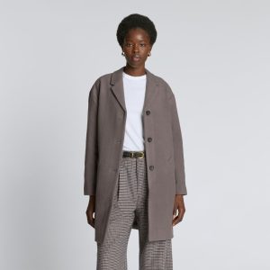 The Italian ReWool? Cocoon Coat | Taupe Grey