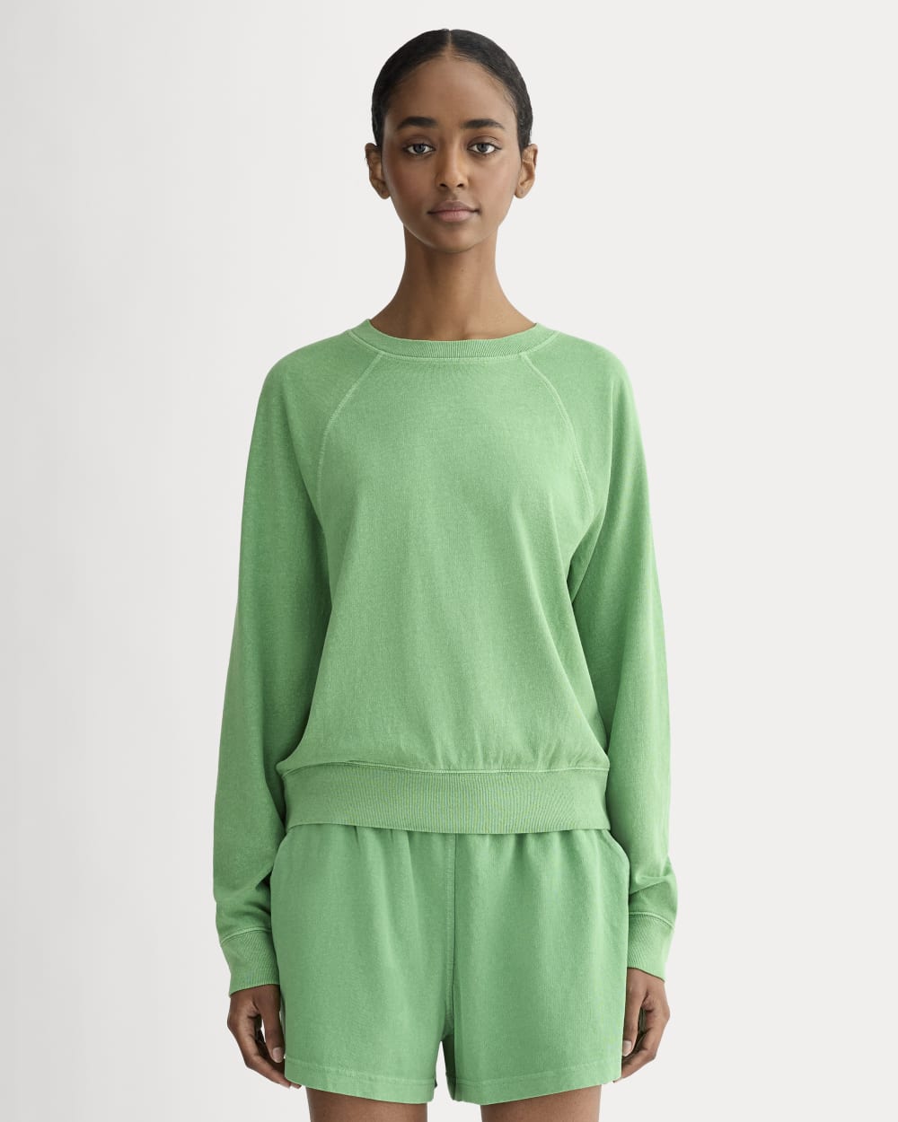 The Off-Duty Long-Sleeve Tee | Green Garment Dye