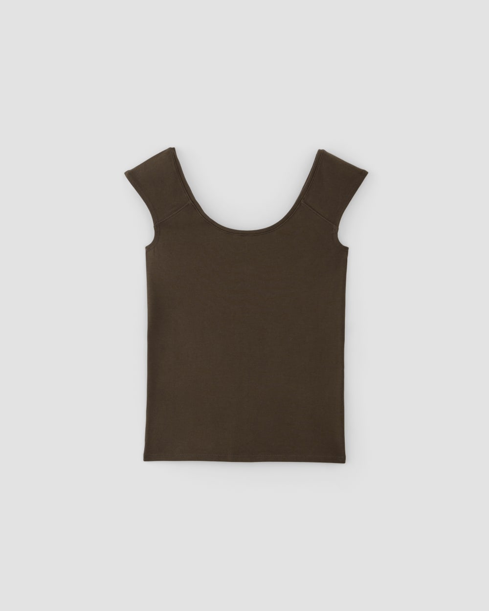 The Supima® Form Cap-Sleeve Tee | Cocoa - Image 2