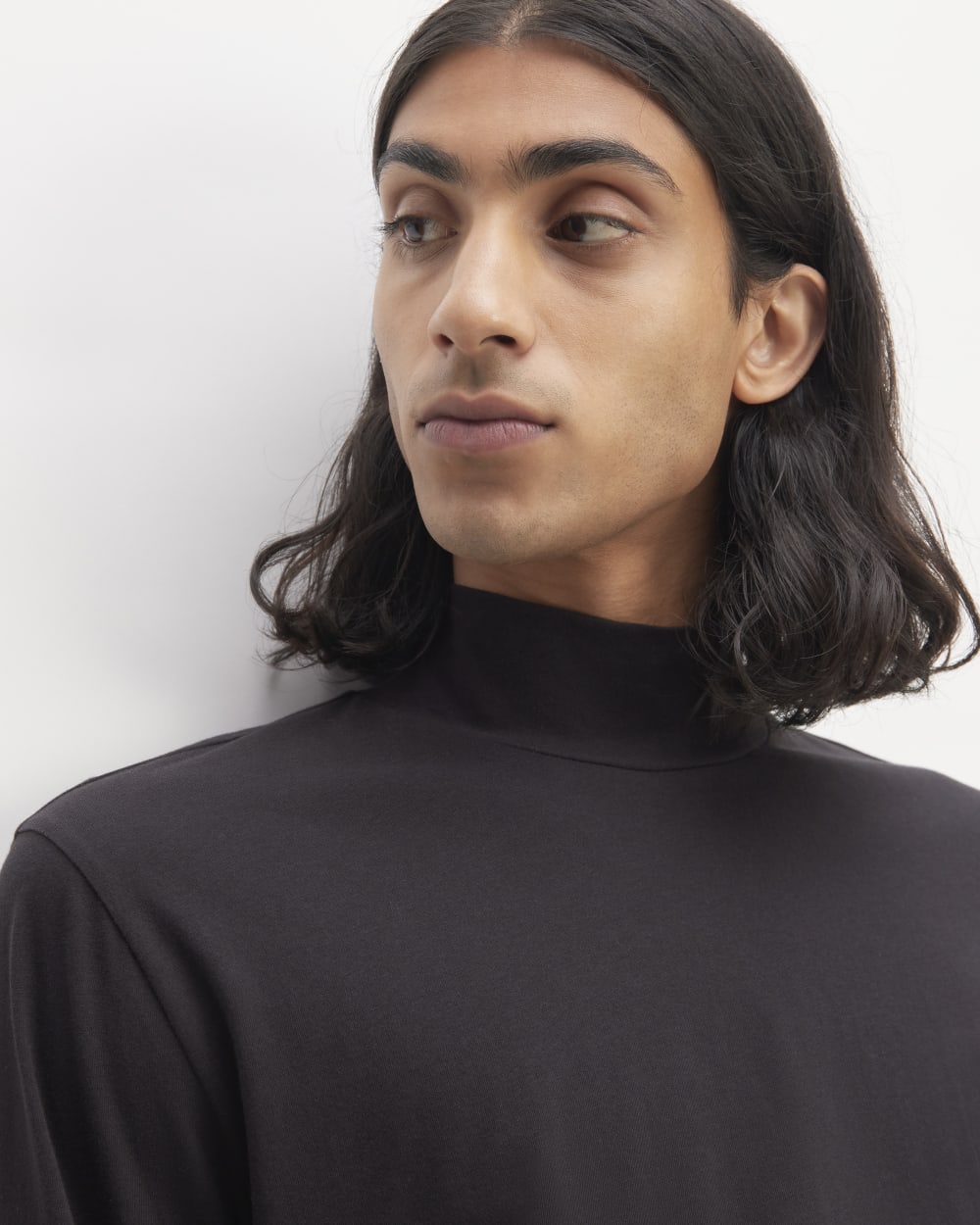 The Organic Cotton Long-Sleeve Turtleneck | Black - Image 4