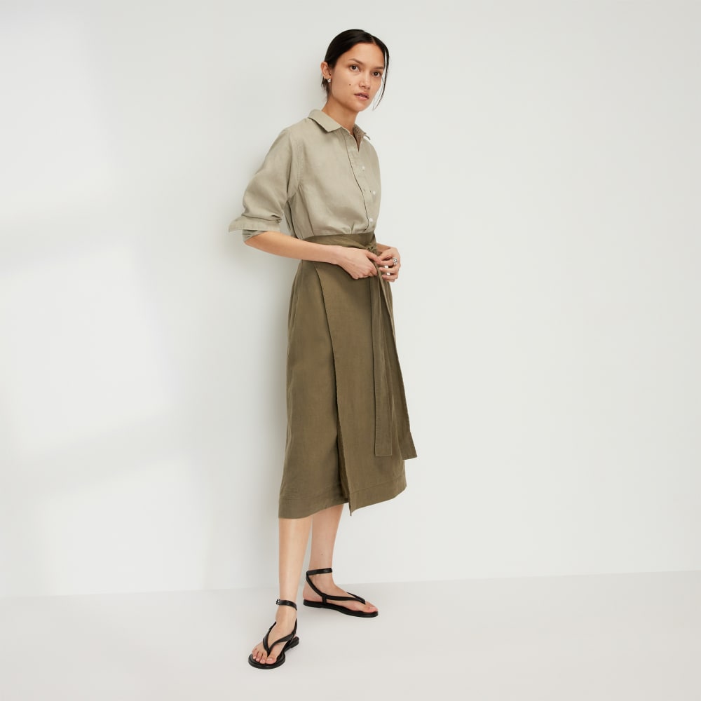 The Linen Wrap Skirt | Kalamata - Image 3