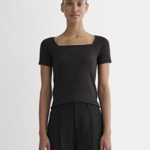 The Form Square-Neck Top | Black