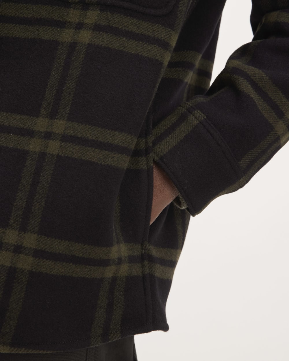 The ReWool? Oversized Shirt Jacket | Black / Olive - Image 5
