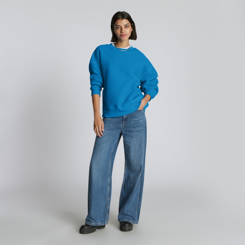 The ReNew Teddy Oversized Crew | Horizon Blue - Image 5