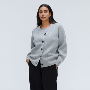 The Felted Merino Cardigan | Sky