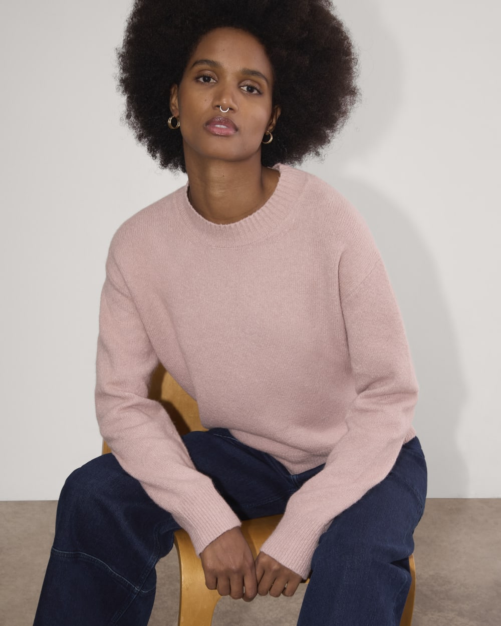 The Cocoon Crew in Plush Cotton | Dusty Rose - Image 4