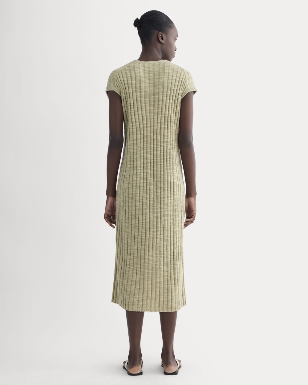 The Column Dress in Cotton Linen | Eucalyptus - Image 4