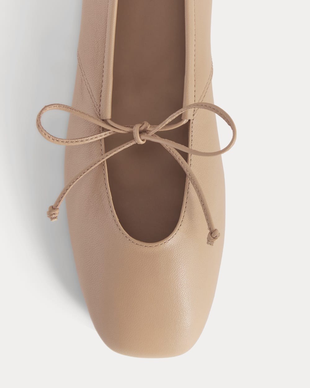 Leather Keyhole Flat | Blush Tan - Image 6